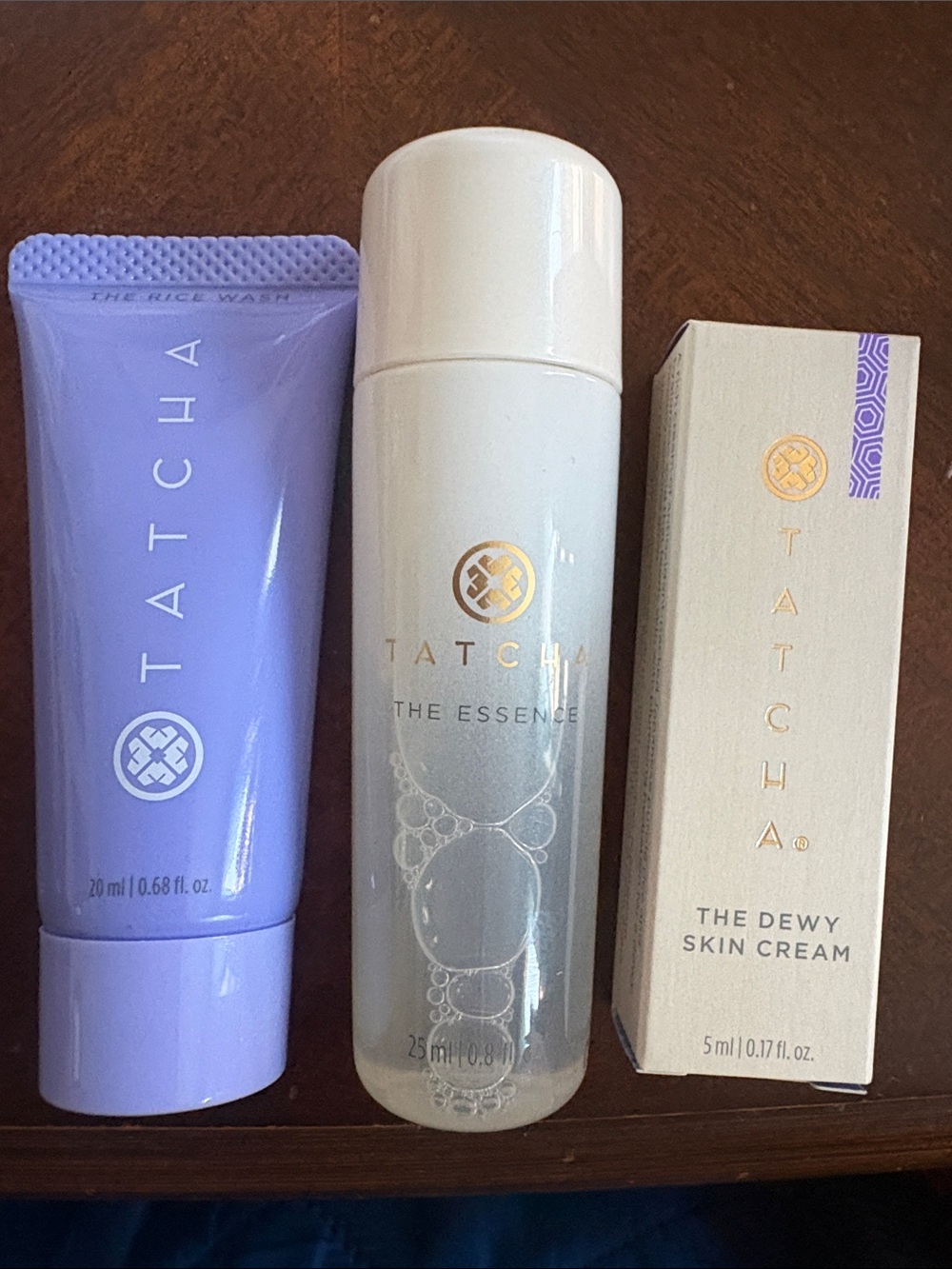 Tatcha Beauty Makeup Pouch with 3 Travel Sized Skincare Samples - Picture 4 of 5